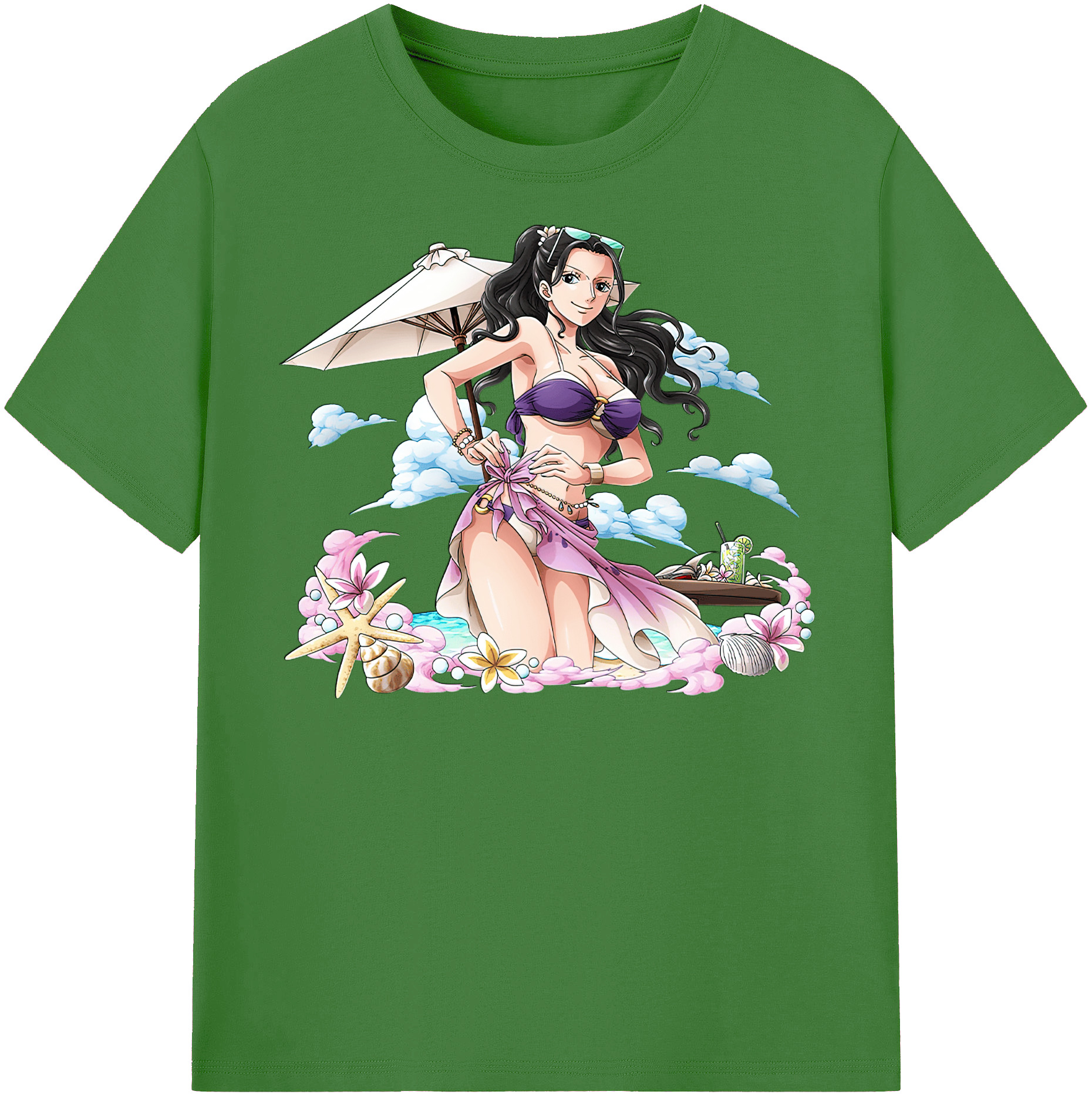 ワンピース ニコ・ロビン ONE PIECE Nico Robin レディースカジュアルプリントTシャツ（綿100％）